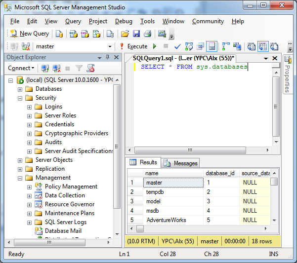 SQL Server Management Studio